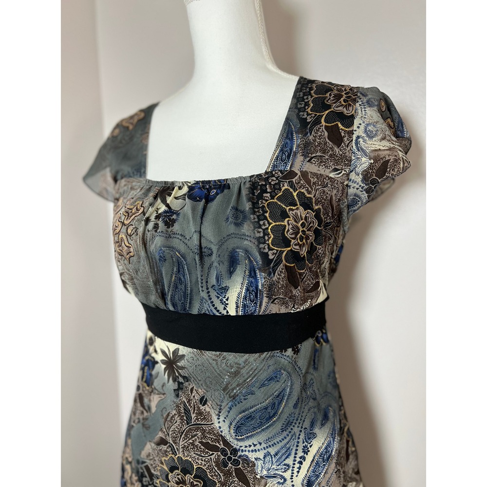 90s/Y2K Fairycore Whismy Boho Floral Blouse Flowy Ruffle Romantic Festival Top - Picture 3 of 12
